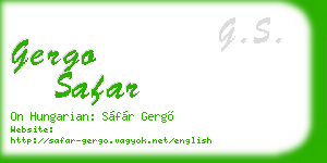 gergo safar business card